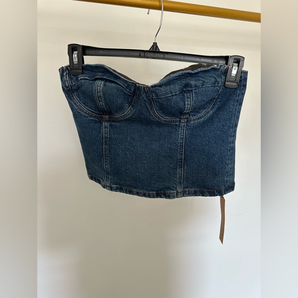 Andi Denim Bustier Top